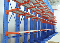 โครงเหล็กความหนาแน่นสูงชั้นวางของ Cantilever Storage Racks Powder Coated Pipe Industrial