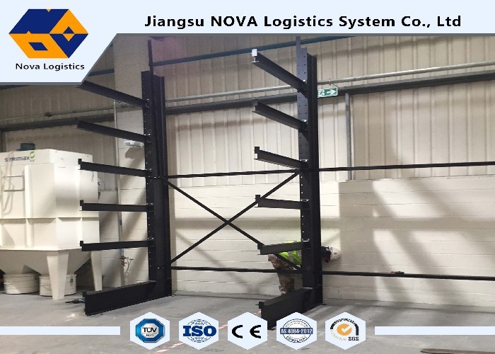 Supply Chain ความยาว 800 มม. Cantilever Storage Racks สำหรับการรับน้ำหนักตรง 100 กิโลกรัม