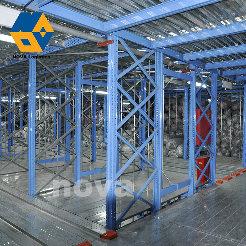 แพลตฟอร์มการจัดเก็บคลังสินค้า Metal Mezzanine Floor Blue Multi Tier Heavy Duty